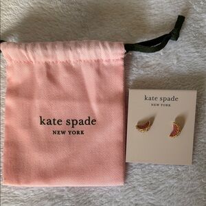 Kate Spade Pink and Gold Stud Earrings